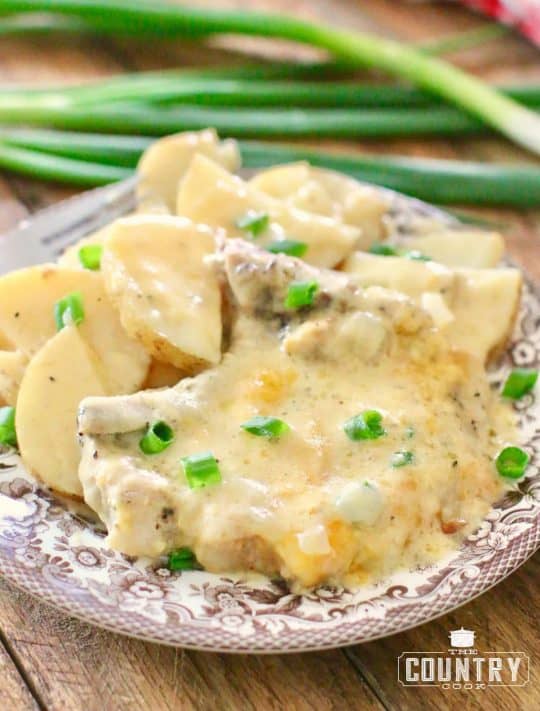 Crock Pot Smothered Pork Chops and Potatoes