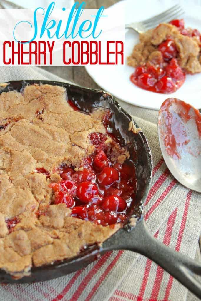 Skillet Cherry Cobbler recipe from The Country Cook