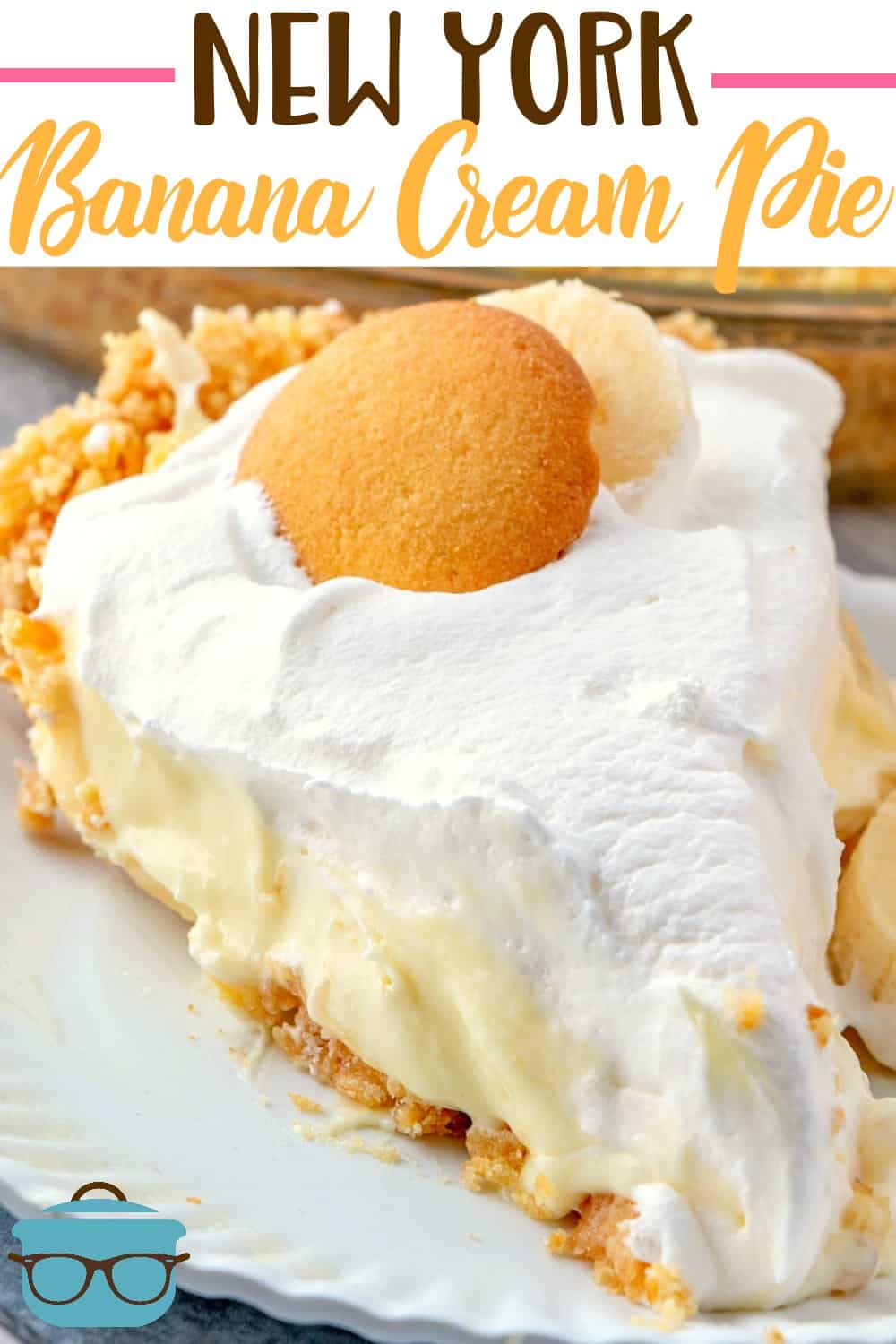 New York style Banana Cream Pie with a Nilla Wafer crust recipe from The Country Cook.