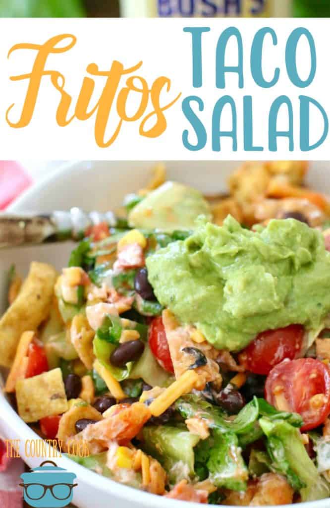 Veggie Fritos Taco Salad recipe from The Country Cook #vegetarian #healthy