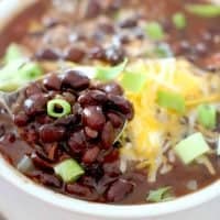 Slow Cooker Black Bean Chili recipe from The Country Cook