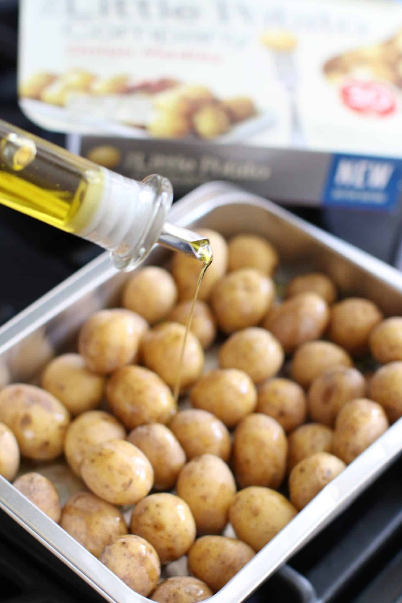 roasted potatoes with olive oil.