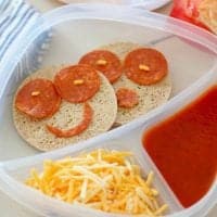 Smiley Face Pizza Lunchable with sandwich thins