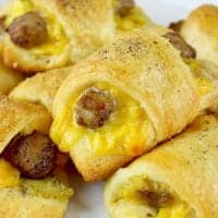Sausage egg and cheese breakfast rolls for breakfast on the go