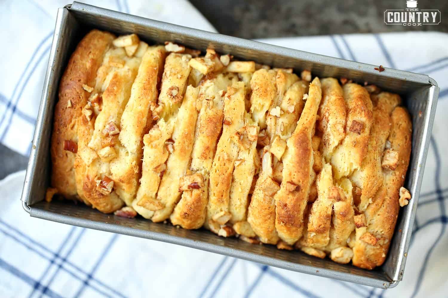Apple Pecan Pull Apart Bread with refrigerated biscuits