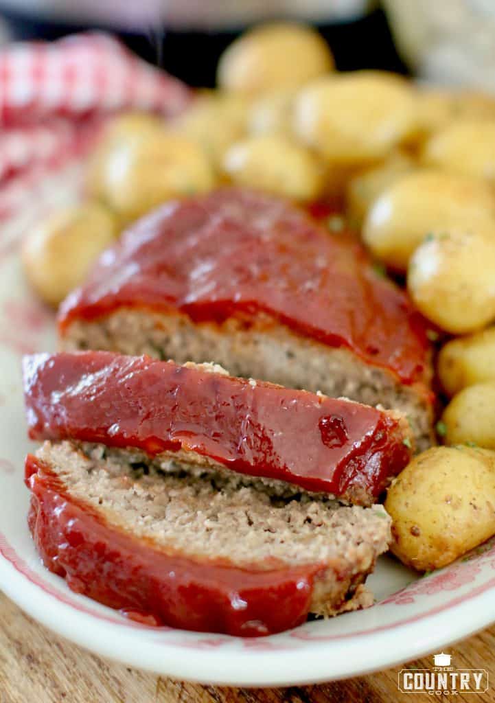 Pressure Cooker Meatloaf and Little Potatoes