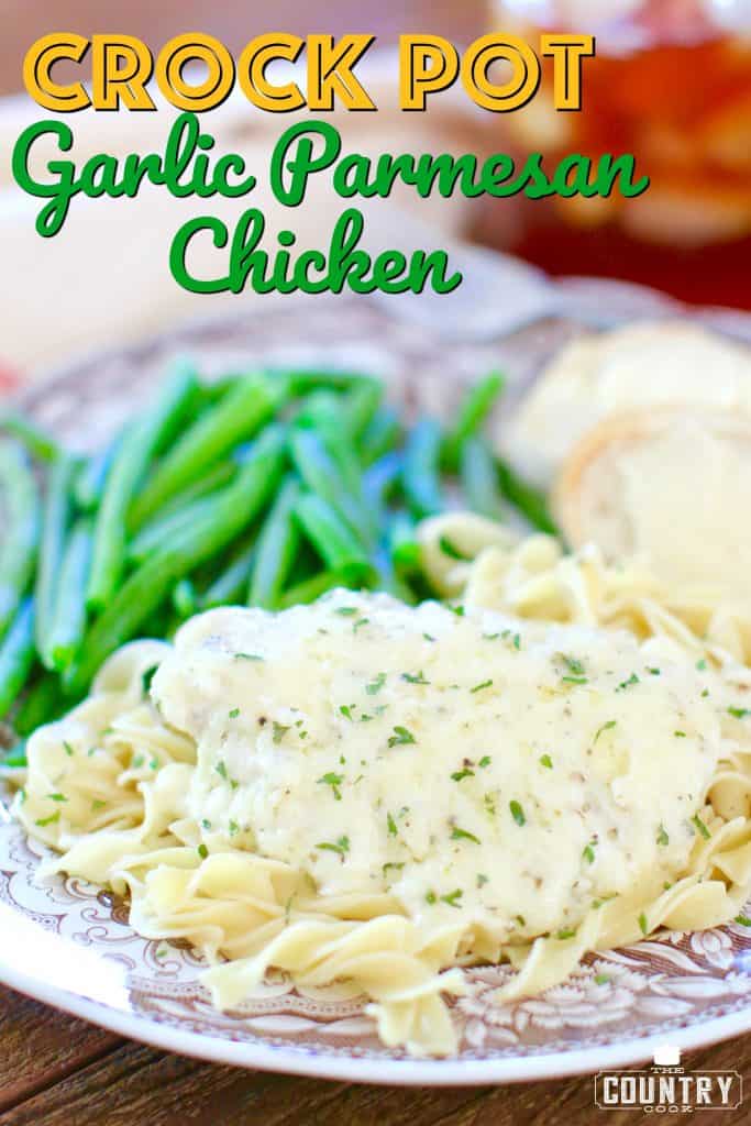 Crock Pot Garlic Parmesan Chicken recipe from The Country Cook