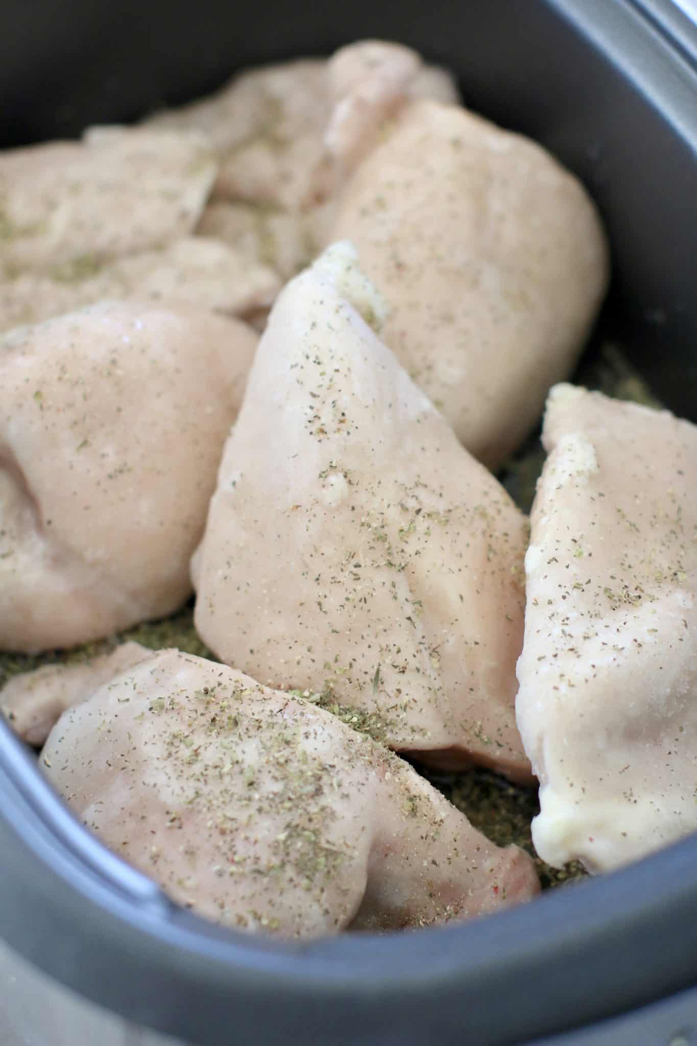 seasoned frozen chicken breasts.