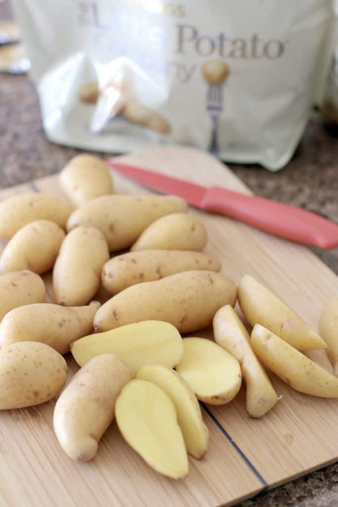 sliced fingerling potatoes