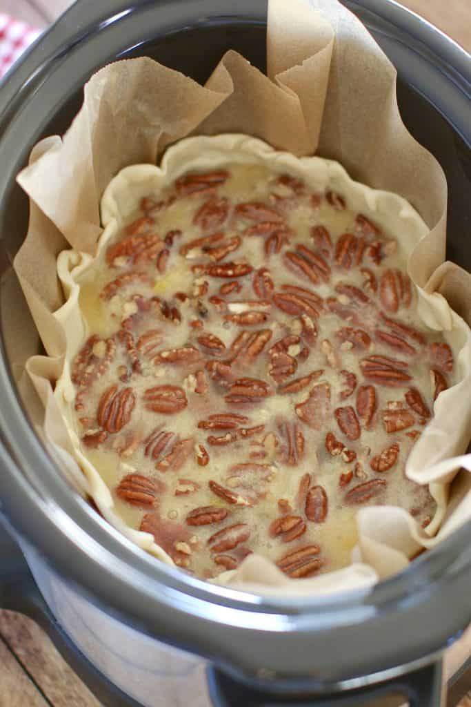 Crock Pot Pecan Pie (+Video) - The Country Cook