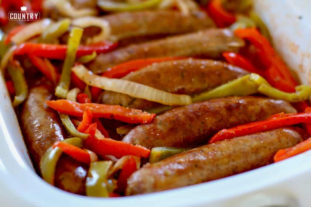 Italian Sausage and peppers in the crock pot