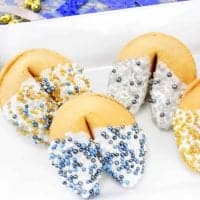 White Chocolate Dipped Fortune Cookies