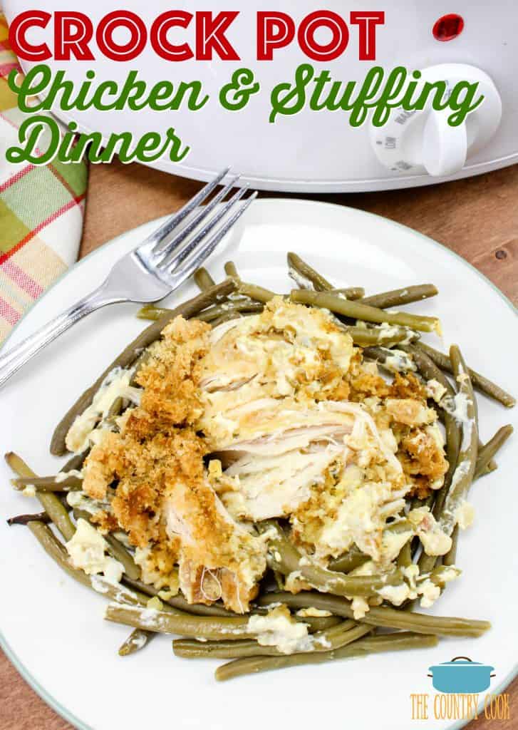 Crock Pot Chicken and Stuffing Dinner recipe from The Country Cook