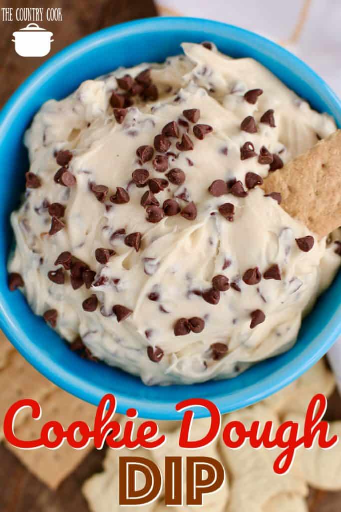No-Bake Chocolate Chip Cookie Dough Dip recipe from The Country Cook