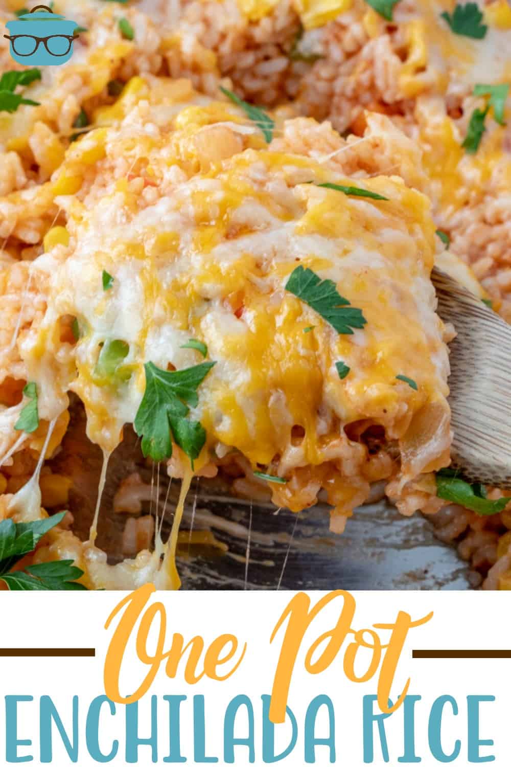 Easy One Pot Enchilada Rice recipe from The Country Cook
