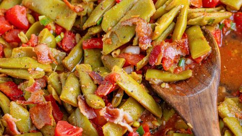 green beans with italian dressing and bacon 20-Minute Green Beans with Bacon and Garlic