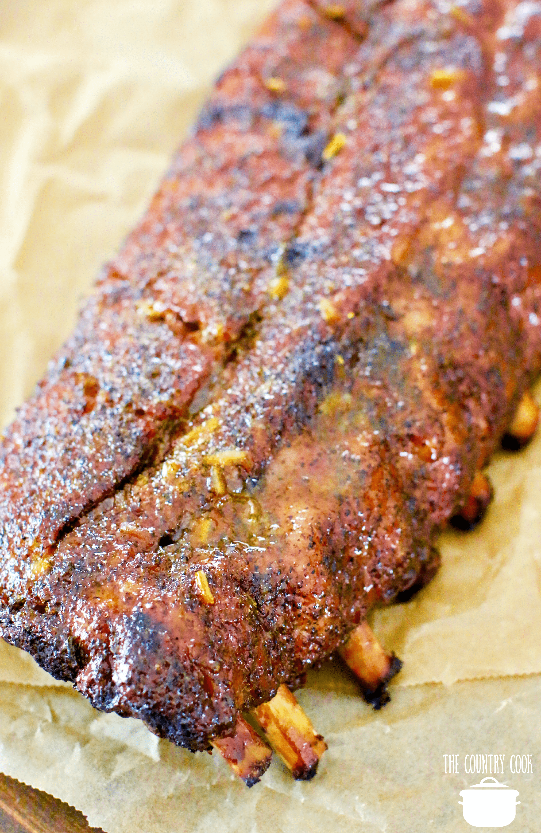 BBQ Pork grilled ribs with a pork seasoning rub.