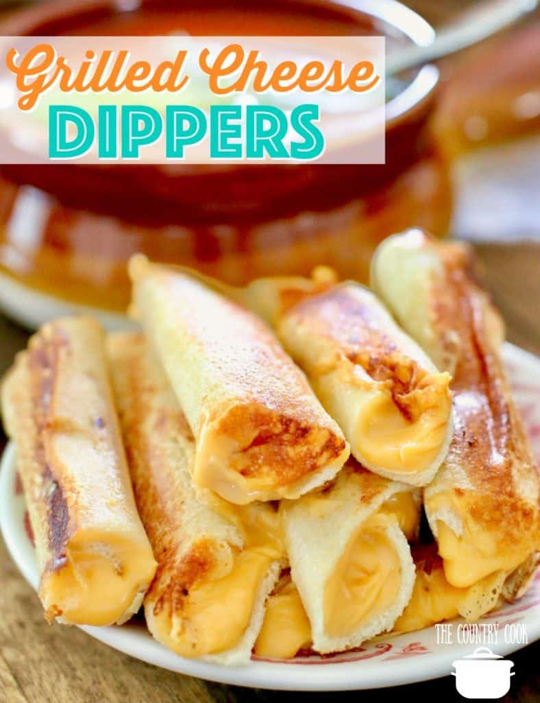 Grilled Cheese Dippers recipe from The Country Cook.