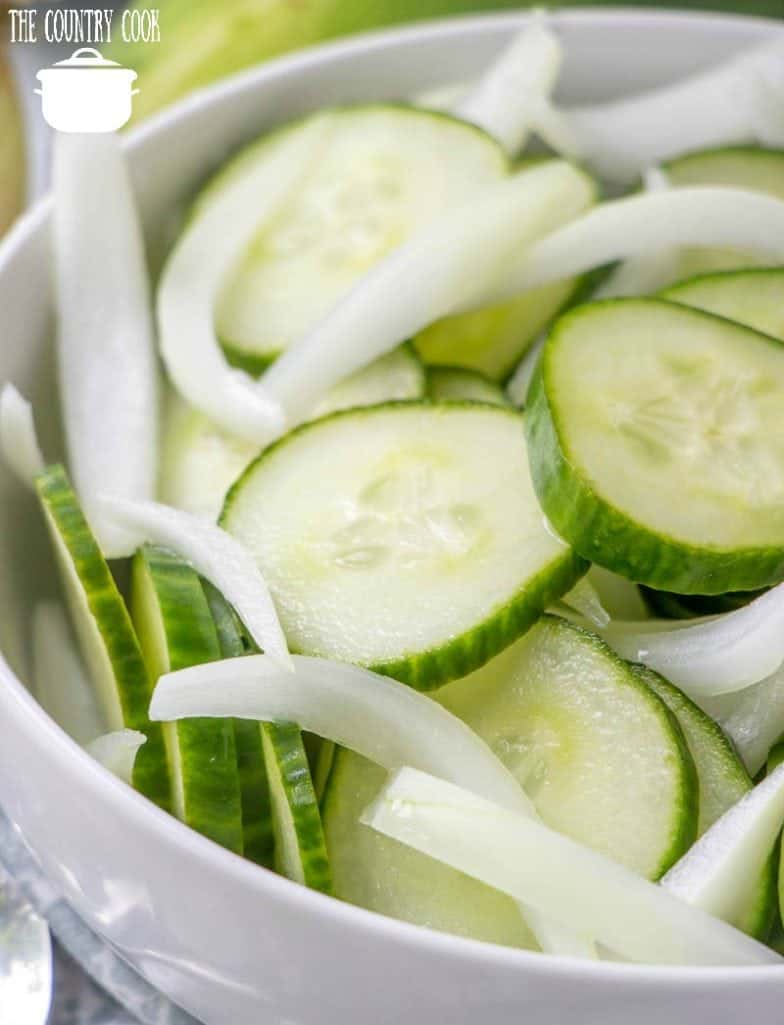 Vinegar Cucumber Salad recipe with onions