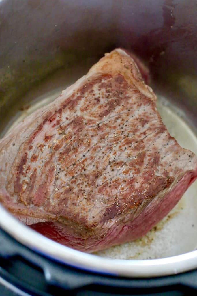 browning beef rump roast in instant pot