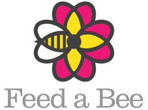 Feed a bee logo square