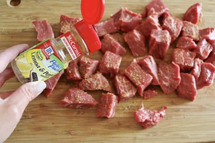 seasoned beef tips