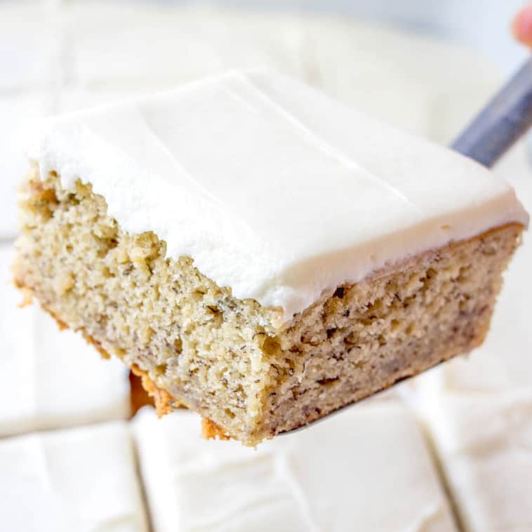 Banana Cake with Buttercream Frosting (+Video)