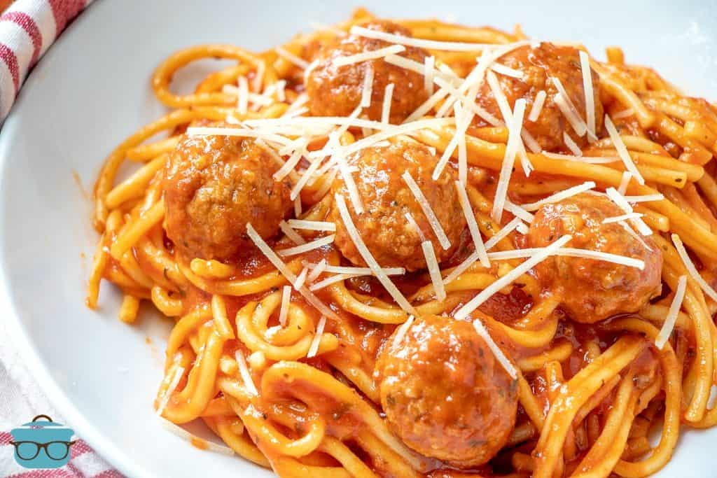 instant pot spaghetti and meatballs (+video)