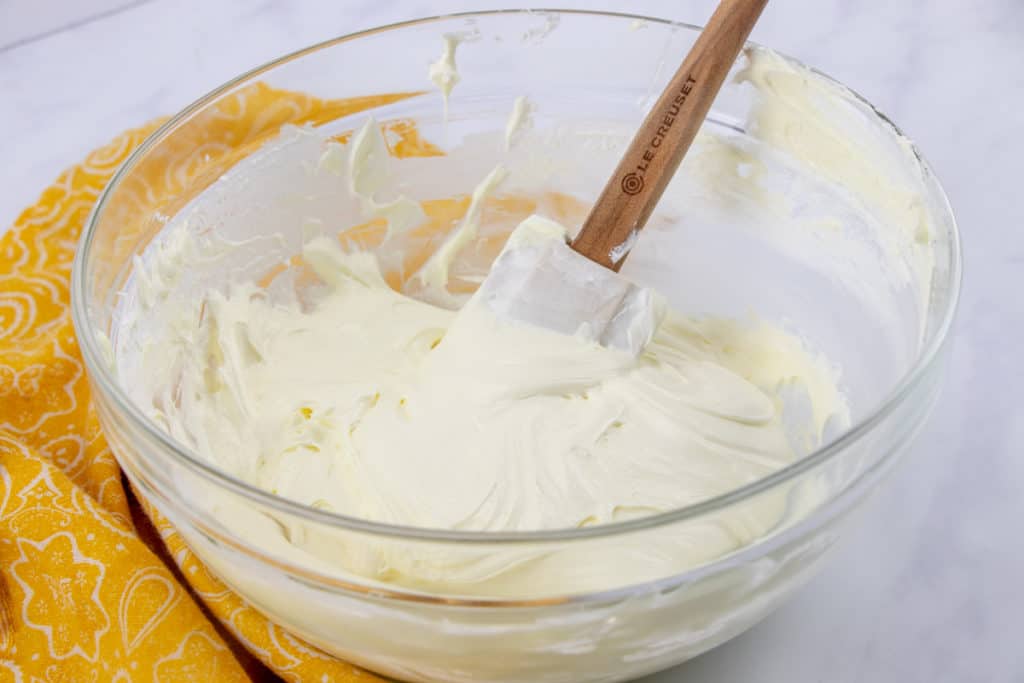 lemon frosting mixed with whipped topping