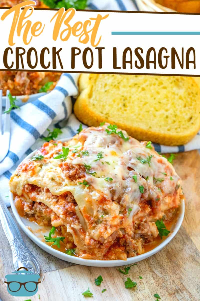 The Best Crock Pot Lasagna by The Country Cook - Weekend Potluck 442