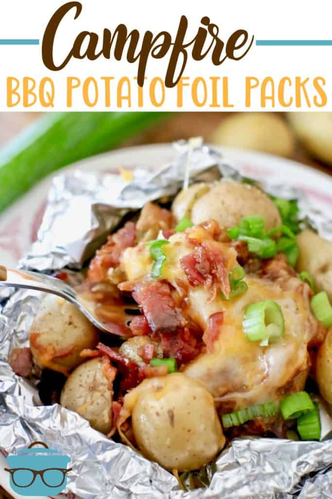 Campfire/Grilled BBQ Pork Potato Foil Packets recipe from The Country Cook