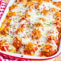 Meatball Sub Casserole recipe from The Country Cook.