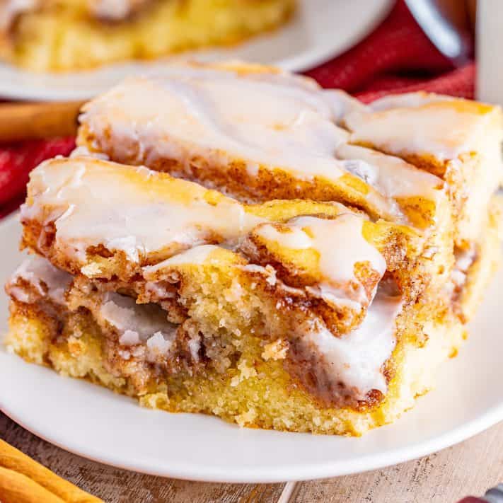 Cinnamon Roll Cake recipe from The Country Cook.