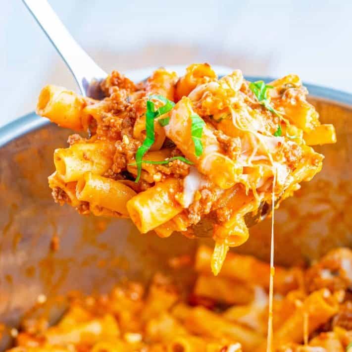Instant Pot Baked Ziti recipe from The Country Cook