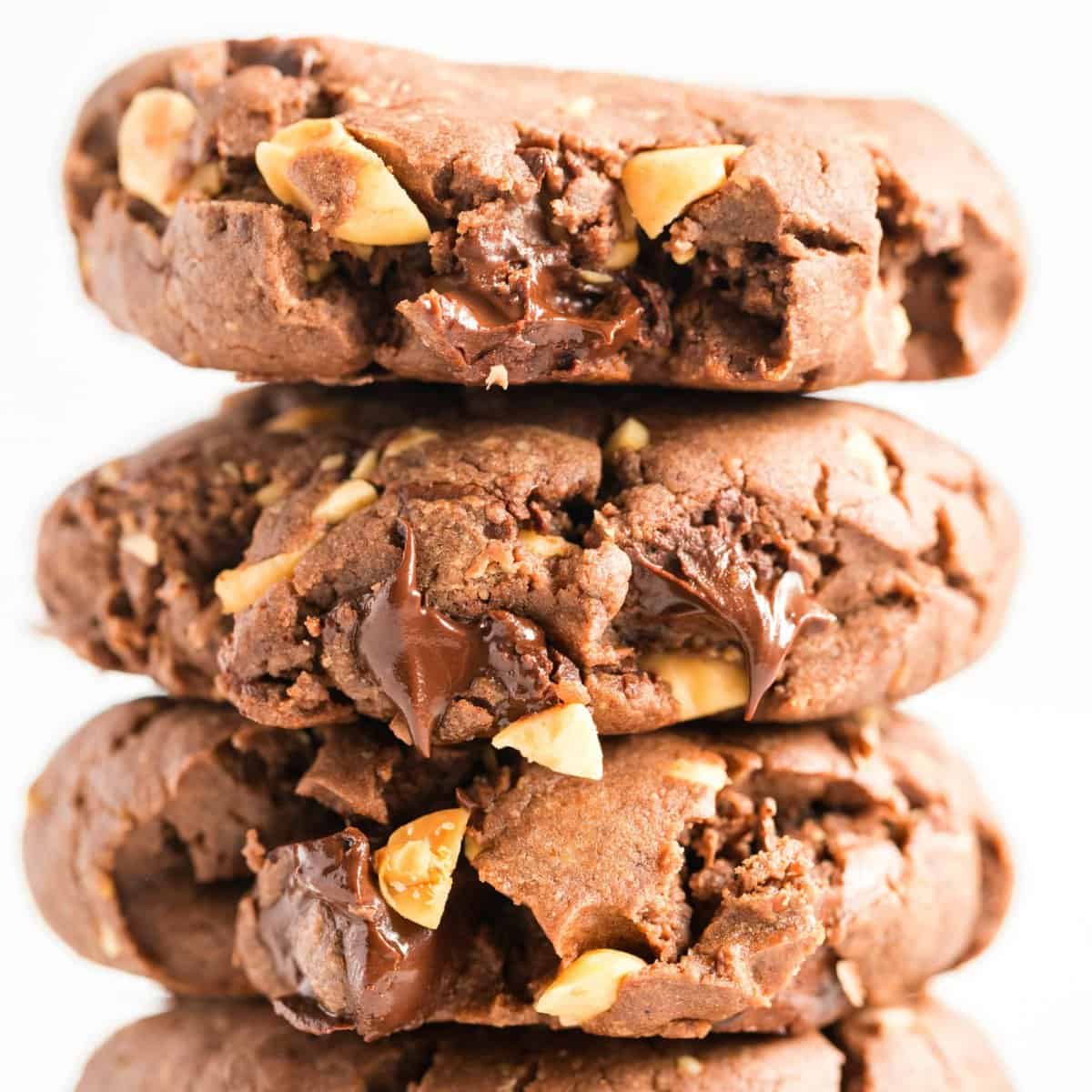 Chocolate Peanut Butter Cake Mix Cookies