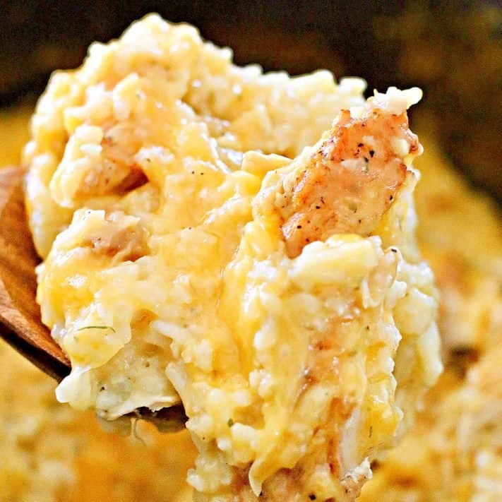 Crock Pot Chicken and Rice with cheese