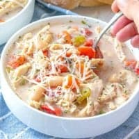 Slow Cooker Creamy Tuscan Chicken Soup