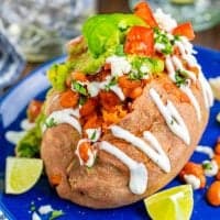 Vegetarian Taco Stuffed Sweet Potatoes recipe