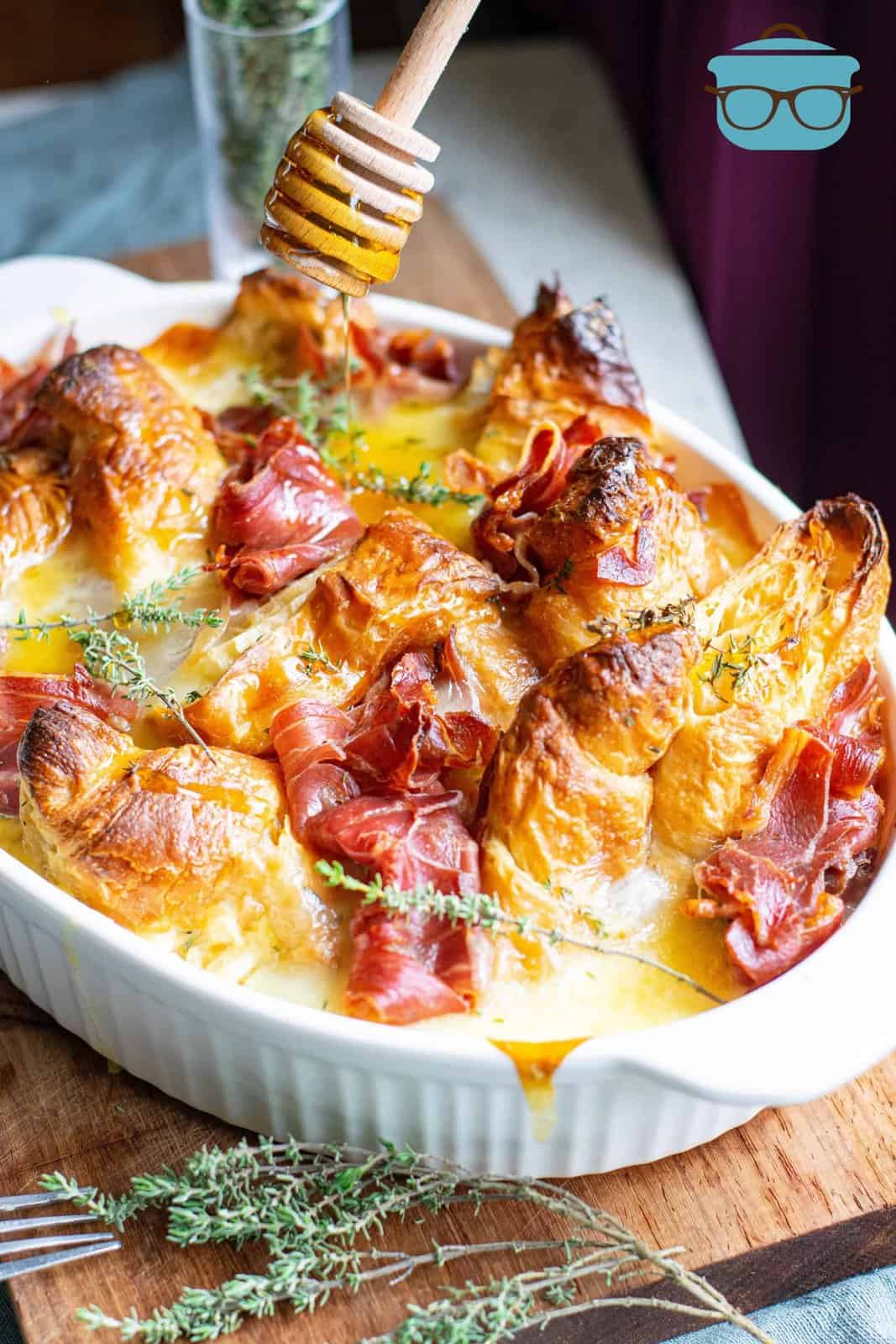 Ham and Cheese Croissant Bake