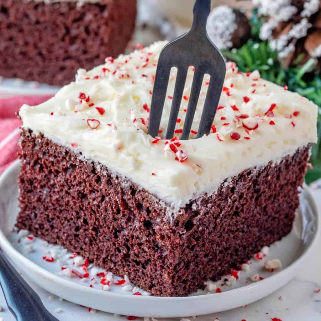 Chocolate Peppermint Cake with Peppermint Frosting recipe