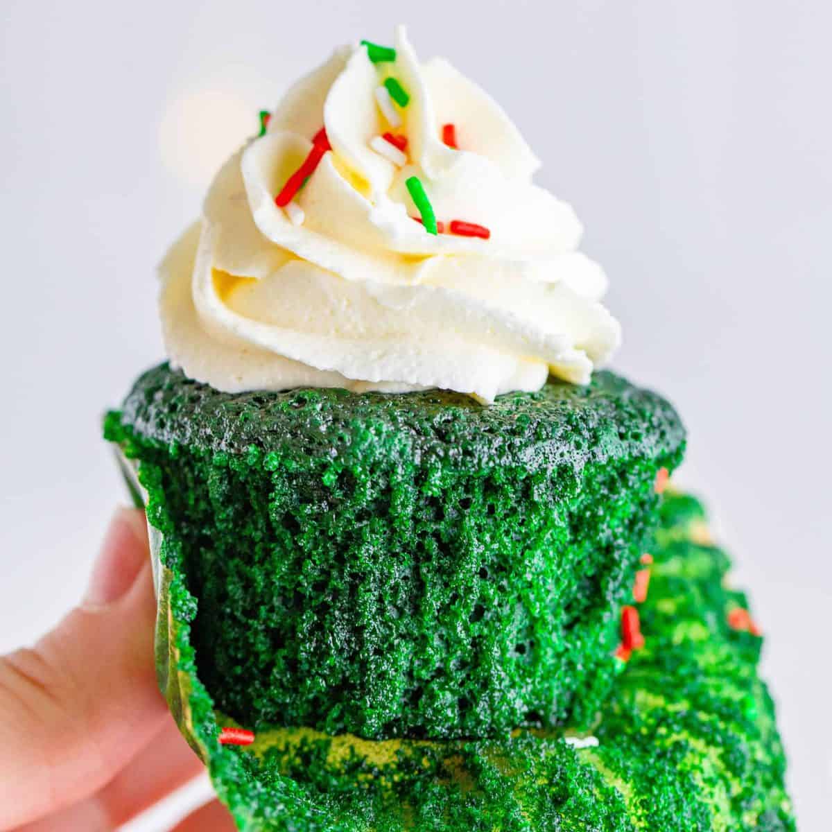 Homemade Green Velvet Cupcakes