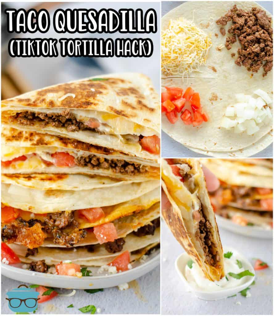 Collage of Taco Quesadillas Pinterest Image