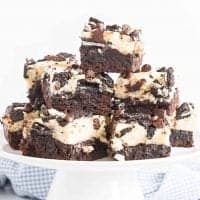 Close up of Brownies stacked on stand square image