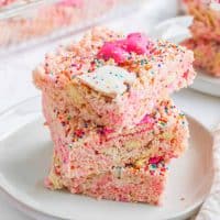 Square image of stacked Krispie Treats Recipe