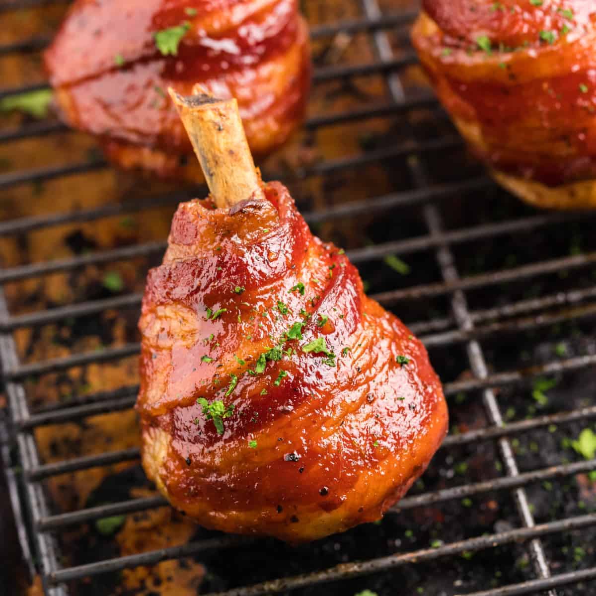 Smoked Bacon Wrapped Chicken ‘Lollipops’