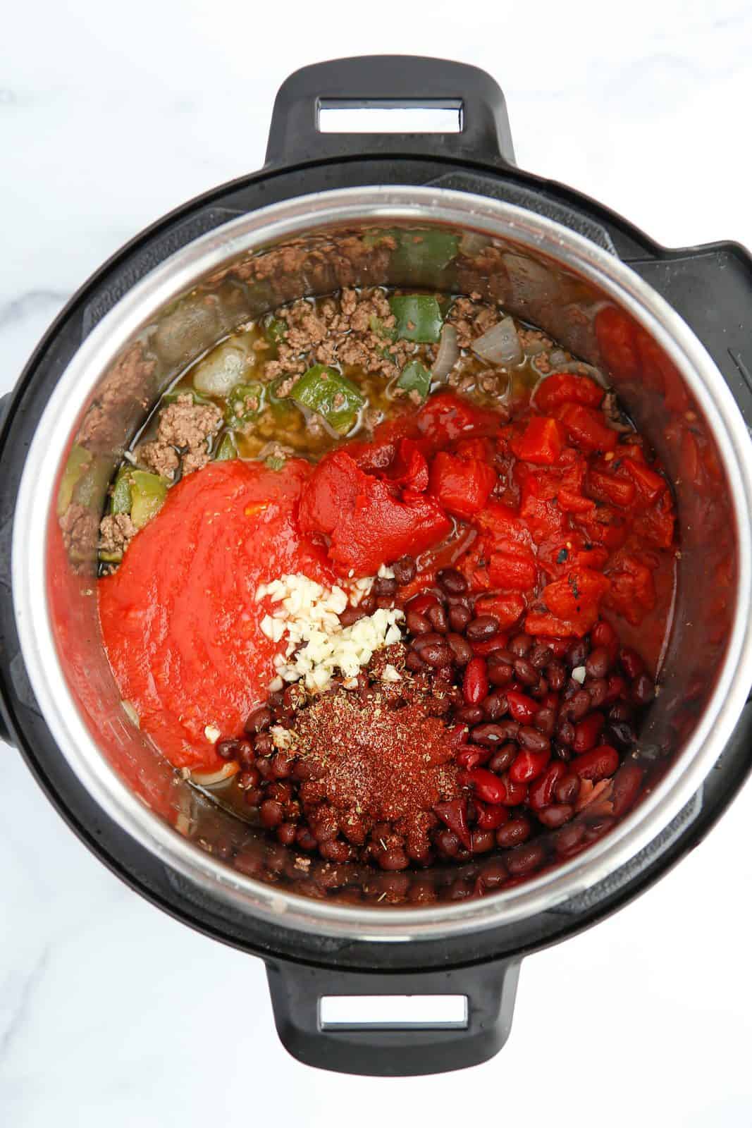 All ingredients in instant pot.