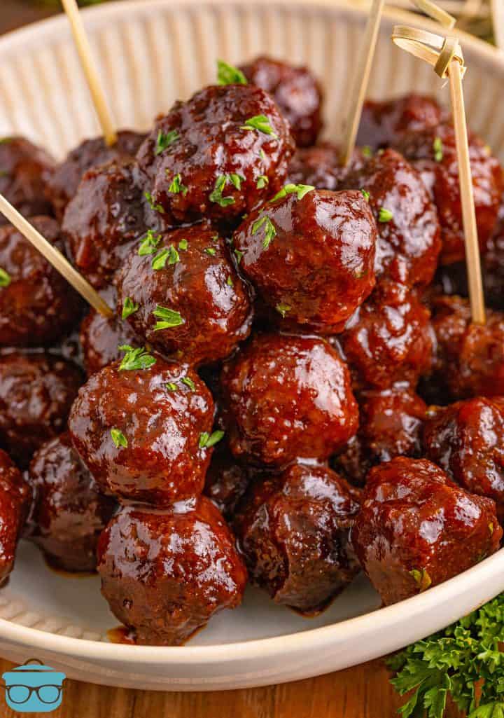 Homemade Grape Jelly Meatballs - The Country Cook