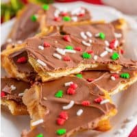 Christmas Crack or Cracker Toffee recipe from The Country Cook.