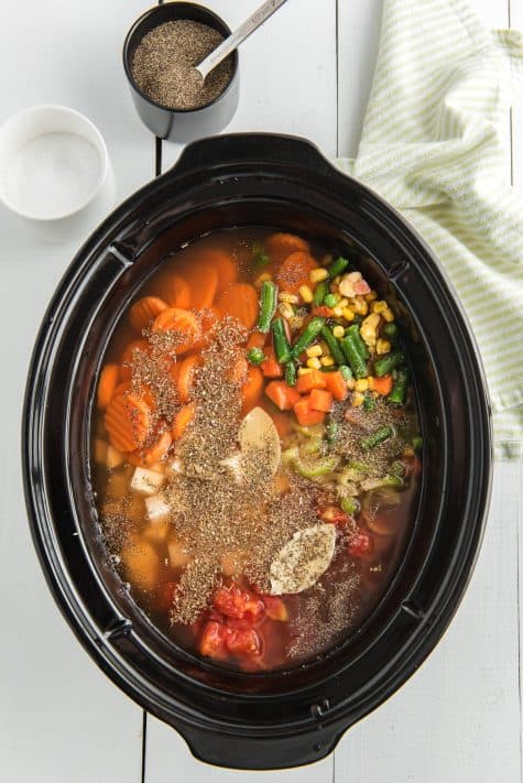 Crock Pot Vegetable Soup - The Country Cook