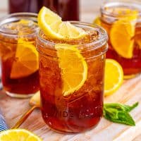 Southern Sweet Tea recipe from The Country Cook.